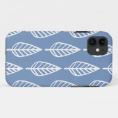 Buchenblattmuster - Blau und Weiß Case-Mate iPhone Hülle (Rückseite (Horizontal))