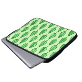 Buchenblattmuster - grüne Farbtöne Laptopschutzhülle (Vorne Knopf)
