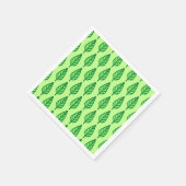 Buchenblattmuster - grüne Farbtöne Serviette (Ecke)