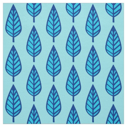 Buchenblattmuster - Himmelsblau Stoff (Muster)