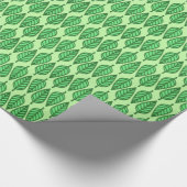 Buchenblattmuster - Kalkgrün Geschenkpapier (Ecke)