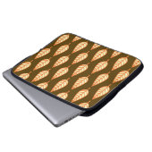 Buchenblattmuster - orange und braun laptopschutzhülle (Vorne Knopf)