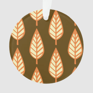 Buchenblattmuster - orange und braun ornament