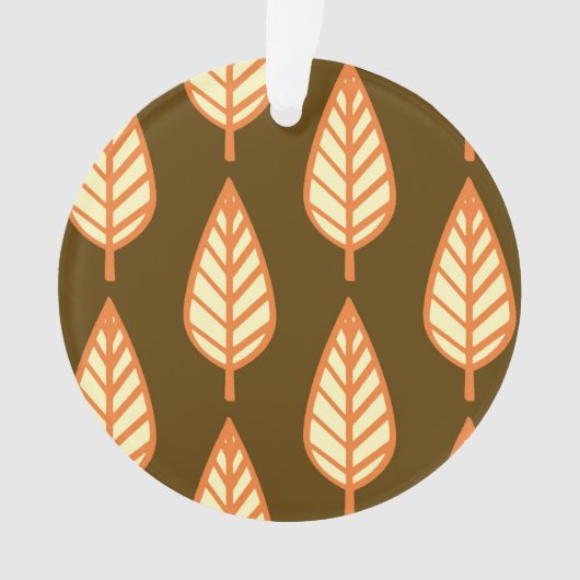 Buchenblattmuster - orange und braun ornament (Vorderseite)
