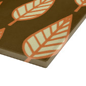 Buchenblattmuster - orange und braun schneidebrett (Ecke)