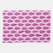 Buchenblattmuster - Rosa und Bordeaux Handtuch (Horizontal)