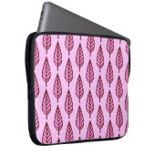 Buchenblattmuster - rosa und bordeaux laptopschutzhülle (Vorne Rechts)
