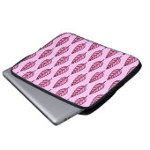 Buchenblattmuster - rosa und bordeaux laptopschutzhülle (Vorne Knopf)