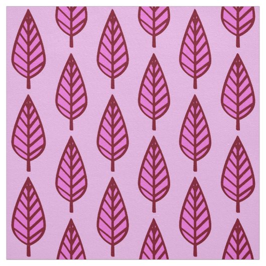 Buchenblattmuster - Rosa und Bordeaux Stoff (Muster)