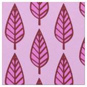 Buchenblattmuster - Rosa und Bordeaux Stoff (Nahaufnahme)
