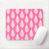 Buchenblattmuster - Rosa und weiß, blütig Mousepad (Mit Mouse)