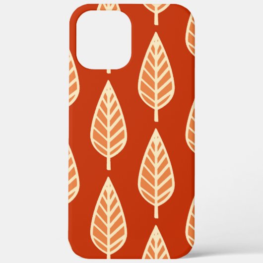 Buchenblattmuster - Töne von Mandarinen Case-Mate iPhone Hülle (Rückseite)