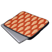 Buchenblattmuster - Töne von Mandarinen Laptopschutzhülle (Vorne Knopf)