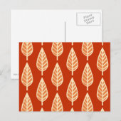 Buchenblattmuster - Töne von Mandarinen Postkarte (Vorne/Hinten)