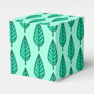 Buchenblattmuster - Türkis und Aqua Geschenkschachtel