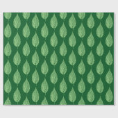 Buchenleaf Chalk Print, Deep Emerald Green Geschenkpapier (Flach)