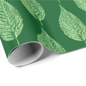 Buchenleaf Chalk Print, Deep Emerald Green Geschenkpapier (Rolleneckpunkt)