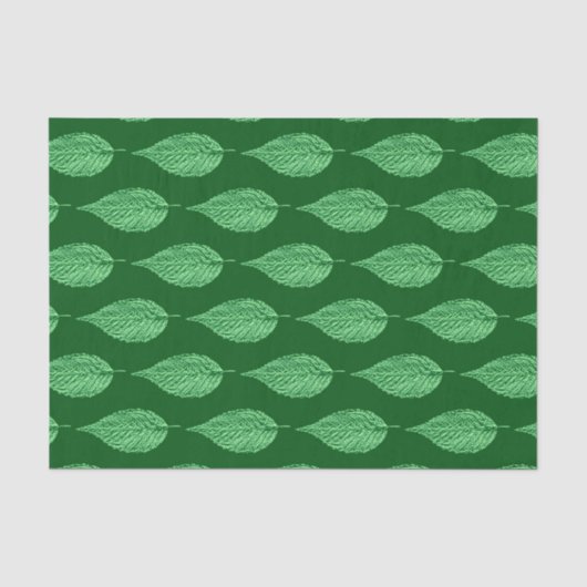 Buchenleaf Chalk Print, Deep Emerald Green Seidenpapier (Vorderseite)