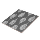 Buchenleaf Chalk Print, grau / grau und weiß Fliese (Seite)
