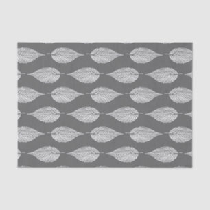 Buchenleaf Chalk Print, grau / grau und weiß Seidenpapier