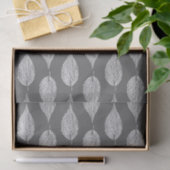 Buchenleaf Chalk Print, grau / grau und weiß Seidenpapier (Geschenk)