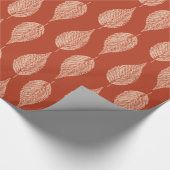 Buchenleaf Chalk Print, Mandarin Orange Geschenkpapier (Ecke)
