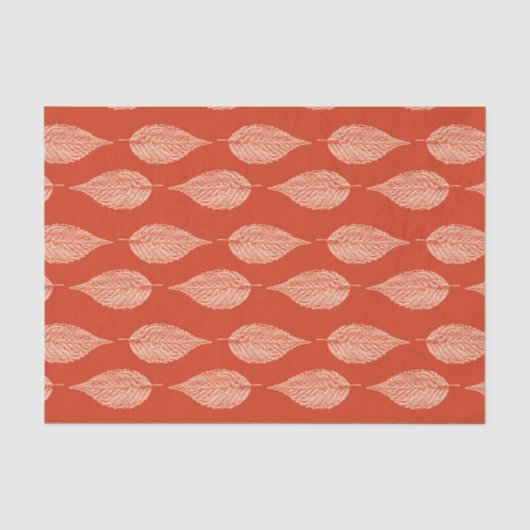 Buchenleaf Chalk Print, Mandarin Orange Seidenpapier (Vorderseite)