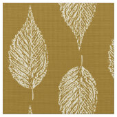 Buchenleaf Chalk Print, Senf Gelb / Gold Stoff (Nahaufnahme)