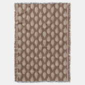 Buchenleaf Chalk Print, Taupe Tan und Creme Decke (Vorderseite Vertikal)