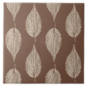 Buchenleaf Chalk Print, Taupe Tan und Creme Fliese (Vorderseite)