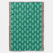 Buchenleaf Chalk Print, Türkis und Aqua Decke (Vorderseite Vertikal)