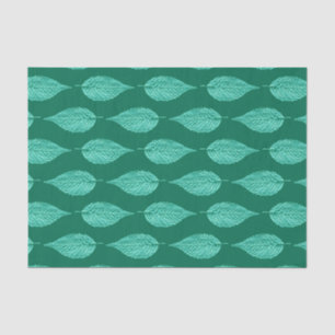 Buchenleaf Chalk Print, Türkis und Aqua Seidenpapier