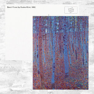 Buchenwald von Gustav Klimt, Vintager Jugendstil Postkarte