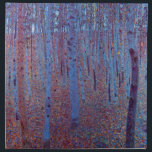 Buchenwald von Gustav Klimt, Vintager Jugendstil Serviette<br><div class="desc">Der Buchenwald (1902) von Gustav Klimt ist ein Vintages Viktorianisches Kunstlandschaftsbild der Ära,  das eine Naturlandschaft beherbergt. Ein dunkler Wald mit Buchen und Blätter in der Nacht. Über den Künstler: Gustav Klimt (1862-1918) war ein österreichischer Symbolik-Maler und einer der prominentesten Mitglieder der Wiener Jugendstil-Bewegung.</div>