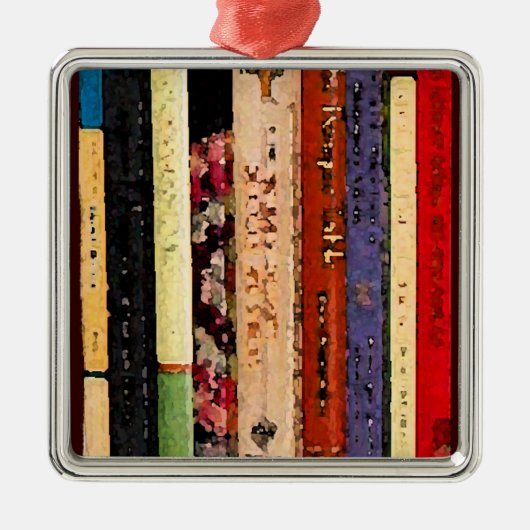 Bücher abstrakt ornament aus metall (Vorne)