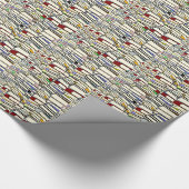 Bücher als Wrapping Paper Geschenkpapier (Ecke)