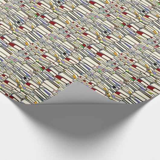 Bücher als Wrapping Paper Geschenkpapier (Ecke)