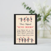 "Bücher an das WWI-Poster von Troops senden" Postkarte (Stehend Vorderseite)