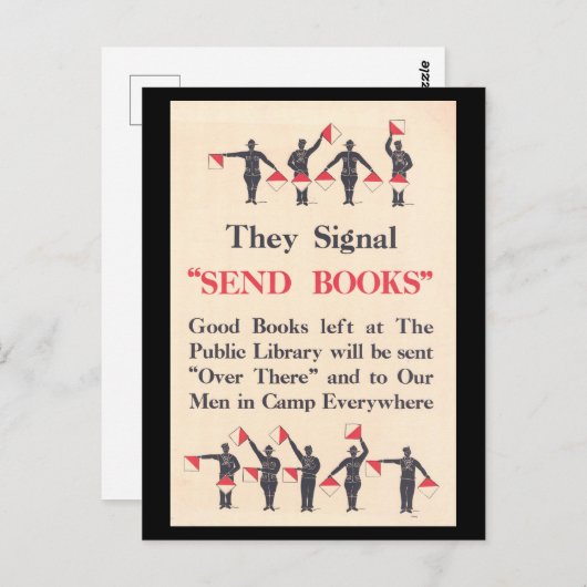 "Bücher an das WWI-Poster von Troops senden" Postkarte (Vorne/Hinten)