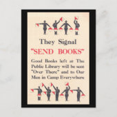 "Bücher an das WWI-Poster von Troops senden" Postkarte (Vorderseite)