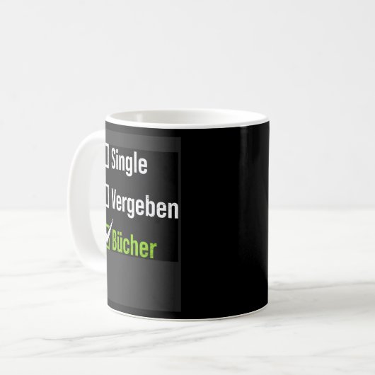 Bücher anstelle von Männern Single Frauen 1 Kaffeetasse (Vorderseite Links)