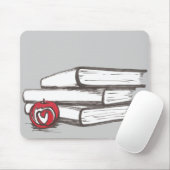 Bücher + Apple | kundengerecht Mousepad (Mit Mouse)