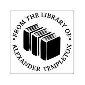 Bücher "Aus der Bibliothek" Name Monogram Permastempel (Design)