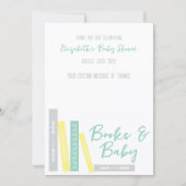 Bücher Baby Shower Dankeskarte (Vorderseite)