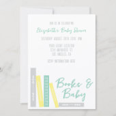 Bücher Baby Shower Einladung (Vorderseite)