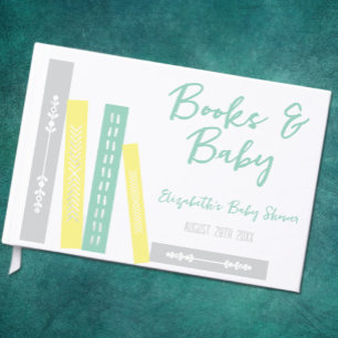 Bücher Baby Shower Gästebuch
