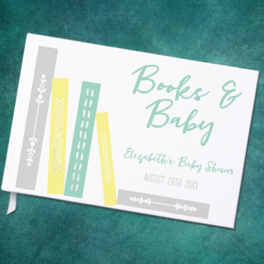 Bücher Baby Shower Gästebuch