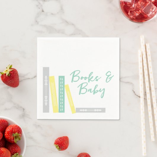 Bücher Baby Shower Serviette (Beispiel)
