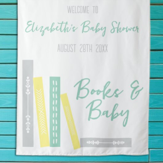 Bücher Baby Shower Wandteppich