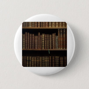 Bücher bedecken Bücherregal alte Bibliothek Button